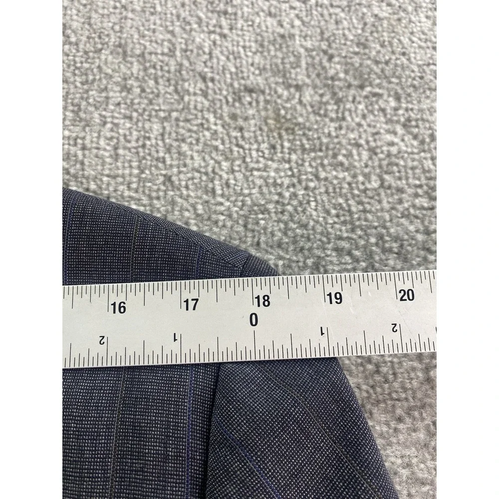 Polo University Club Suit Jacket 42 R Gray Wool Windowpane Ralph Lauren 90s USA